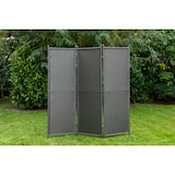 thumbnail of Merxx Paravent verlängerbar grau Stahlgestell mit Kunststoffgeflecht