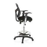 thumbnail of Taburete / silla de trabajo TOP WORK 108 tejido de malla negro hjh OFFICE