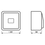 thumbnail of Jung Wipp-Kontrollschalter 602 KOA WW 602KOAWW