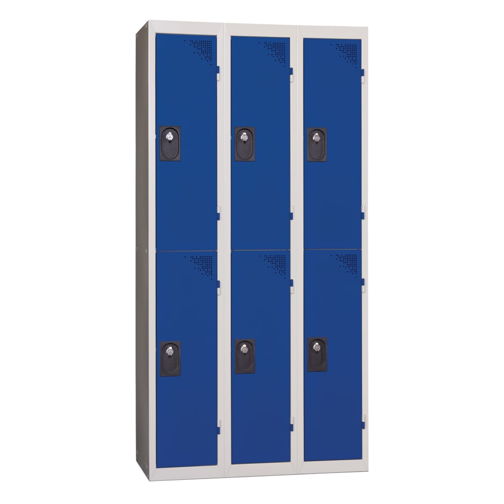 Vestiaires 2 cases x 3 colonnes - En kit - Bleu - Largeur 90cm PROVOST