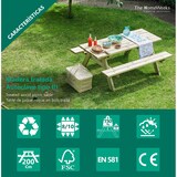 thumbnail of Mesa Picnic Jardín Madera Tratada Autoclave Strong 200 - 2 Bancos Abatibles, 198 x154 x74 cm 8/10 Adultos, Espesor 42 mm Normativa EN581 The HomeWeeks