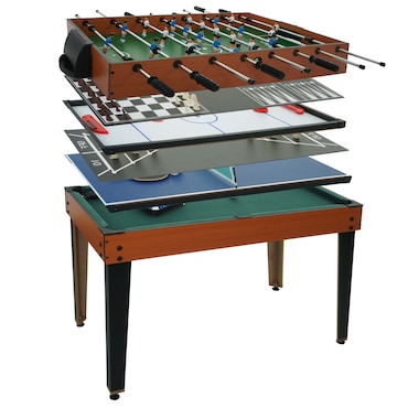 Mesa De Futbolín Profesional De 1.2 Metros | 8 Barras Y Marcador De 9 Puntos | Estructura Estable De Acero Y Madera | Para Niños Y Adultos