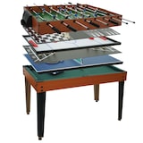 thumbnail of Tischkicker HWC-M33, Tischfußball Billard Hockey 7in1 Multiplayer Spieletisch, MDF 80x123x101cm