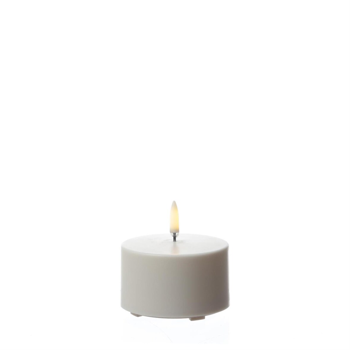 LED Kerze THEA Uyuni für Innen/Außen H: 5cm D: 8,4cm weiß bis zu 1000Std outdoor
