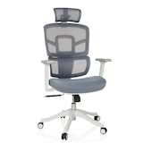 thumbnail of Sedia da ufficio / Sedia girevole ERGOMY I W Seduta in tessuto / Schienale in rete blu mybuero