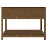 thumbnail of Helloshop26 - Hochbeet für Pflanzen Blumen Terrasse Garten und Regal 111,5 x 111,5 x 81 cm braunes Kiefernholz 02_0038612