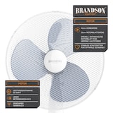 thumbnail of Brandson Standventilator mit 3 Leistungsstufen, 50 W Standlüfter leise, Ventilator höhenverstellbar, mobiler Lüfter, 30 Grad neigbar
