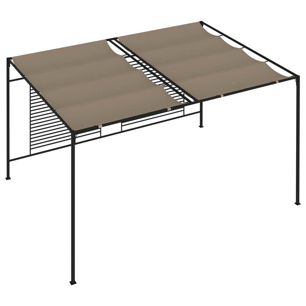 vidaXL Pavillon mit Ausziehbarem Dach 3x4x2,3 m Taupe 180 g/m²