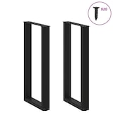 thumbnail of Helloshop26 - Juego de 2 patas ajustables para mesa de bar en forma de U 40 x 90-91 cm diseño moderno acero negro 02_0057456