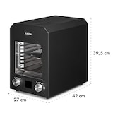 thumbnail of Hannibal Hochtemperaturgrill Indoor 2.200W 850°C Edelstahl schwarz Schwarz