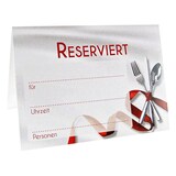 thumbnail of 25x Tischaufsteller "Reserviert" aus Papier 10.5x15cm