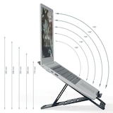 thumbnail of Laptopständer Ergo 63460089 ultraflach ddunkelgrau/aluminium