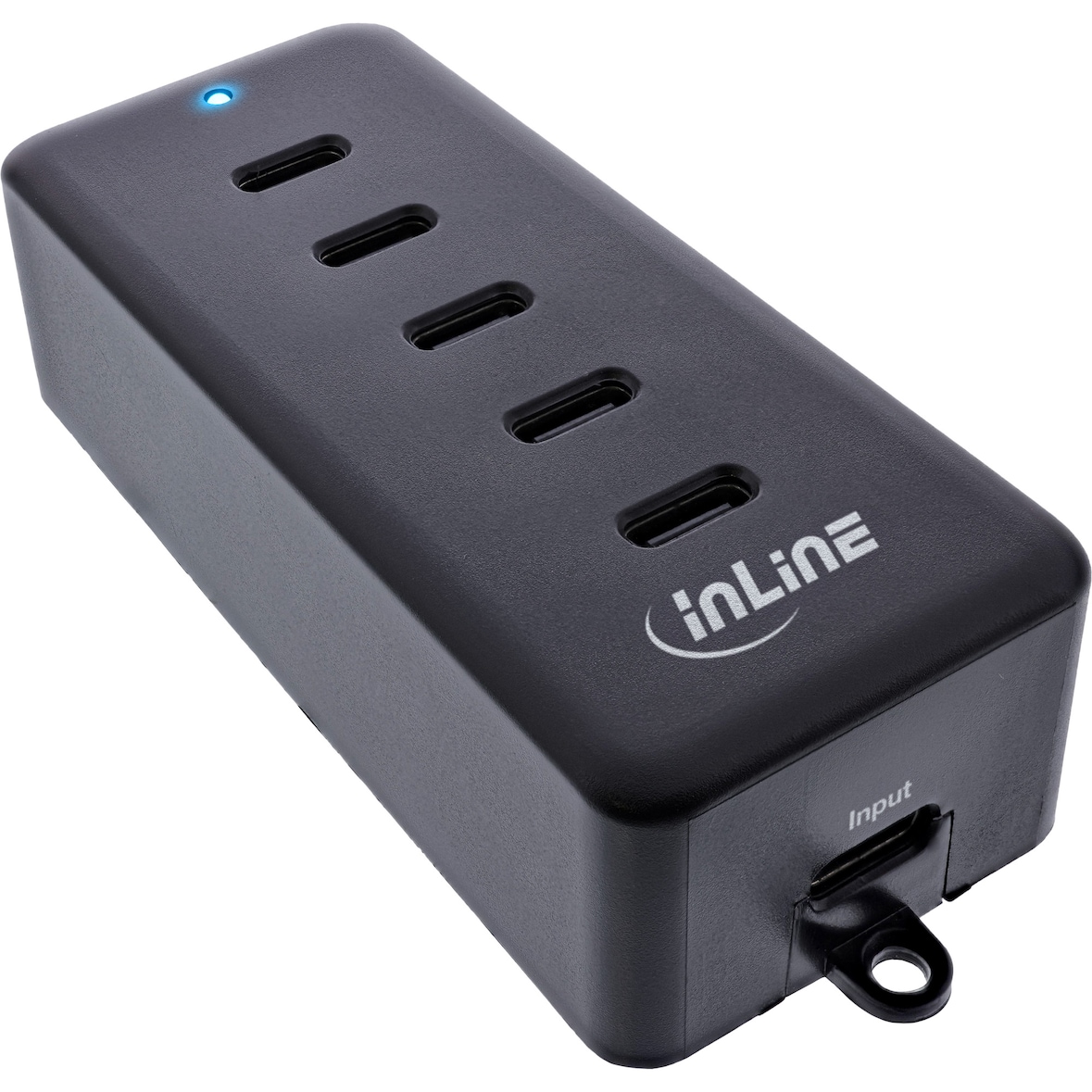 InLine® 5-Port USB-C PowerHub, Ladegerät-Erweiterung, 100W, schwarz