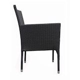 thumbnail of METRO PROFESSIONAL Poltrona impilabile con cuscino Noelani, polyrattan, nero