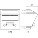 thumbnail of OBO Bettermann Multimediaträger D-Sub9 MTS-DB9 F RW1 6104694