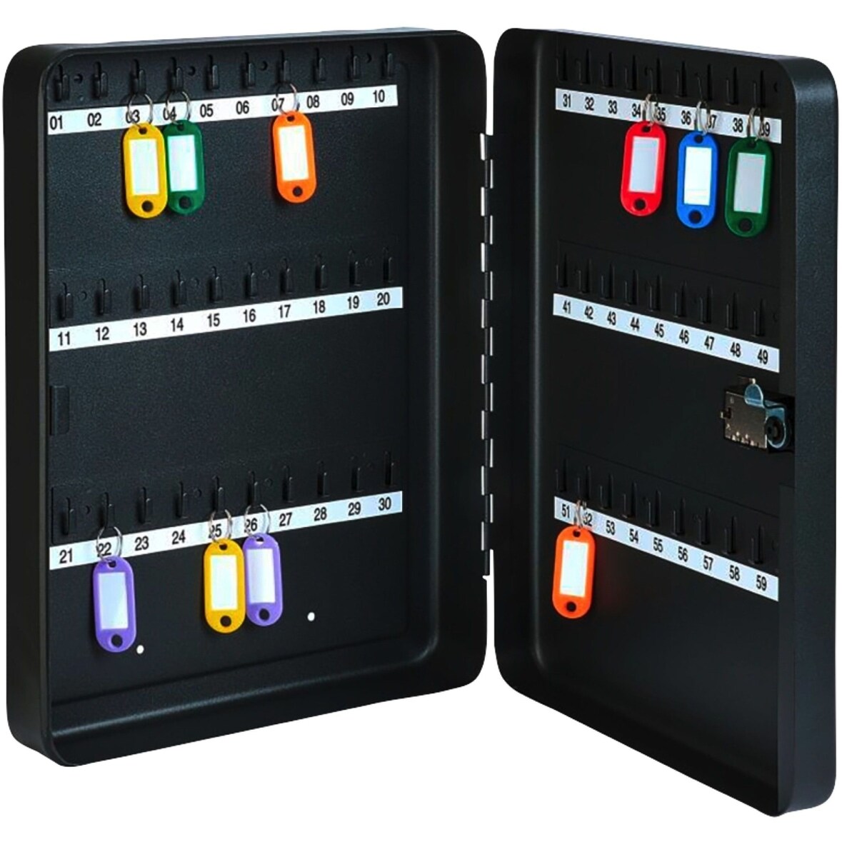 Schlüsselschrank Stahlblech 280x80x370mm für 60 Schlüssel anthrazit