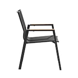 thumbnail of METRO PROFESSIONAL Silla de exterior con reposabrazos en madera, aluminio/tejido sintético, negro