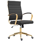 thumbnail of Cadeira de escritório em imitação de pele Havana preto