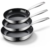 thumbnail of BE living Koekenpannenset RVS - Ø 20, 24 & 28 cm - Keramisch - Inductie - PFAS Vrij Anti Aanbak - Bakpan - Essential Series