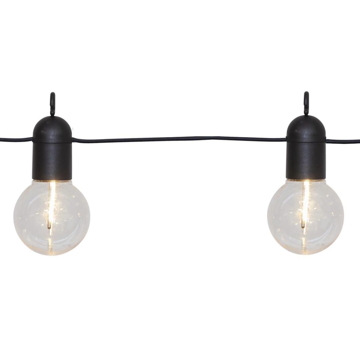 LED Lichterkette für Party Biergarten 10 Kugeln Filament LED 3,6m Batterie Timer