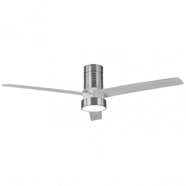 IluminaShop Ventilador de Techo LED  24W Niquel/Gris  Motor DC  3000+4000+6000