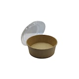 thumbnail of 300 Kraft Salatschalen Snackschalen 550 ml Ø 139 x 65 mm braun + klarem Deckel