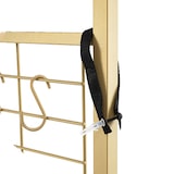 thumbnail of COSTWAY Cabideiro de canto de 180 cm, cabideiro 3 em 1, banco e sapateira, inclui 12 ganchos, prateleira de arrumação dourada