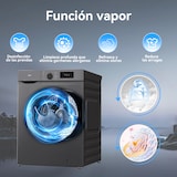 thumbnail of Lavadora 8kg VOK con Instalación Incluida -  Clase A, Motor Inverter Silencioso, Vapor, Al 84 x Pr 49cm, 1200 rpm, 14 Programas, Gris, EVW-8BAGL2412