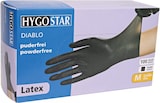 thumbnail of Hygostar Einmalhandschuhe Diablo, Latex, ungepudert, Größe L, schwarz, 100 Stück