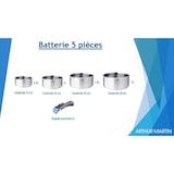 thumbnail of Batterie De Cuisine Inox 5 Pcs  5589 usage non-intensif Arthur Martin
