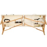 thumbnail of 3 Zonen Massageliege mit Polsterung und Holzgestellbeige