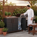 thumbnail of Abri Poubelles 3 Sacs Anthracite - Armoire Cache Poubelle de Tri Sélectif 102 x 37 x 90 cm Terrazza, Ristorante Art Plast