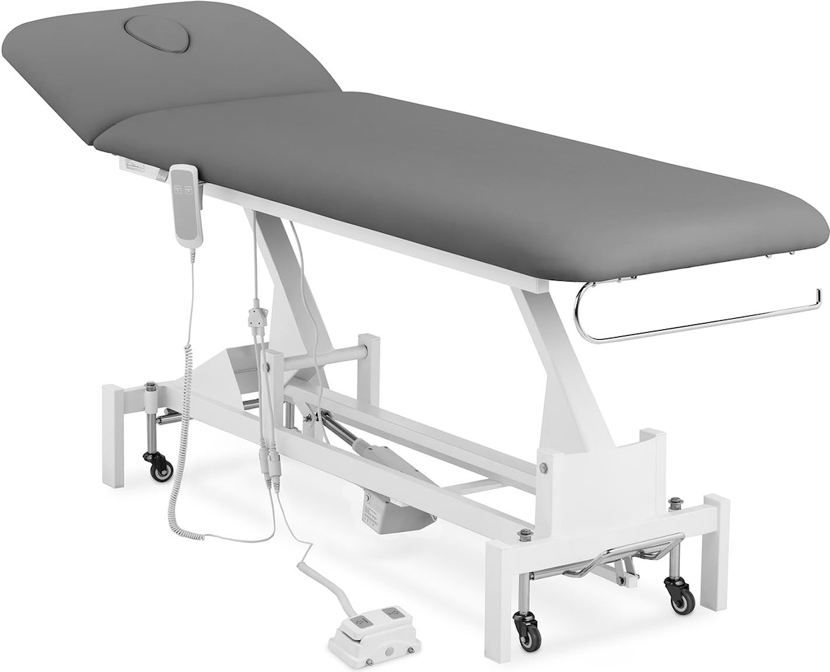 Helloshop26 - Massageliege - 1 Motor - 200 kg - grau-weiß
