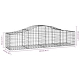 thumbnail of vidaXL Gabionen mit Hochbogen 2 Stk. 200x50x40/60 cm Verzinktes Eisen
