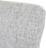 thumbnail of 4er-Set Esszimmerstuhl HWC-E58, Stuhl Essstühle, MVG-zertifiziert ~ Stoff/Textil grau, dunkle Beine