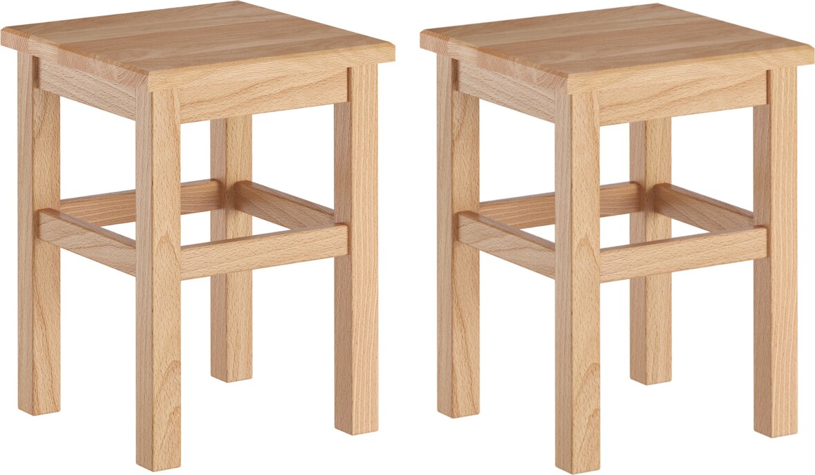 Hocker Holzhocker Sitzhocker Buche massiv natur ohne Lehne  V-90.71-46