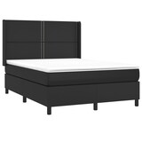 thumbnail of vidaXL Boxspringbett mit Matratze & LED Schwarz 140x190 cm Kunstleder