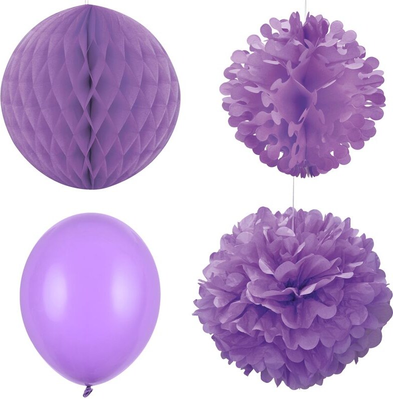 Partydeko lila Geburtstag Deko Set Partyset Party Artikel Dekoration Hochzeit