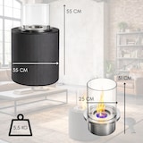 thumbnail of Camino Bioetanolo da Pavimento Biocamino per Interno Esterno Bruciatore in Acciaio Inox con Vetro Design Salotto e Ristoranti cm 36x56 – Nero