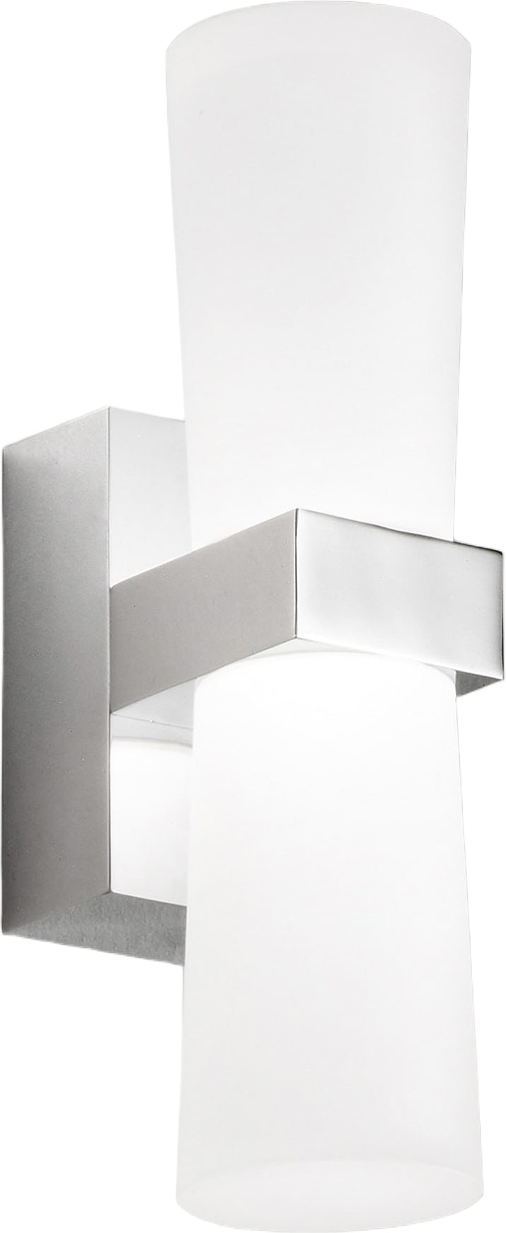 Iglesias LED-Wandleuchte, 8W, 720lm, 3000K Warmweiß, Chrom, IP44 Schutzart, Modernes Design aus Metall und Methacrylat, Schutzklasse II, 230V Netz
