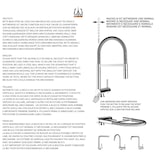 thumbnail of Unterfenster Wasserhahn Umklappbar 6 CM Schwarz Matt Küchenarmatur, 360° schwenkbarem Grau Auslauf und abnehmbare 2 Strahl Handbrause - LINKER HEBEL