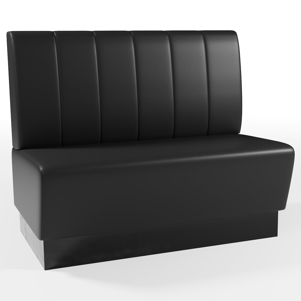 Gastro Sitzbank Amsterdam | 120 cm breit | Schwarz | Vertikal gestreift | Dinerbank