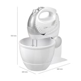 thumbnail of Clatronic HMS 2739 Batidora Amasadora 2en1, Batidora Mano Varillas 5 Velocidades + Turbo, Recipiente Giratorio 250W Blanco/Gris
