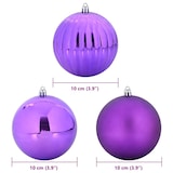 thumbnail of vidaXL Weihnachtskugel-Set 15 pcs Lila Kunststoff