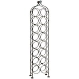 thumbnail of Biscottini Botellero para vino - Botellero metálico para vino - Expositor para vino con capacidad para 16 botellas - Botellero de hierro 105x25 cm