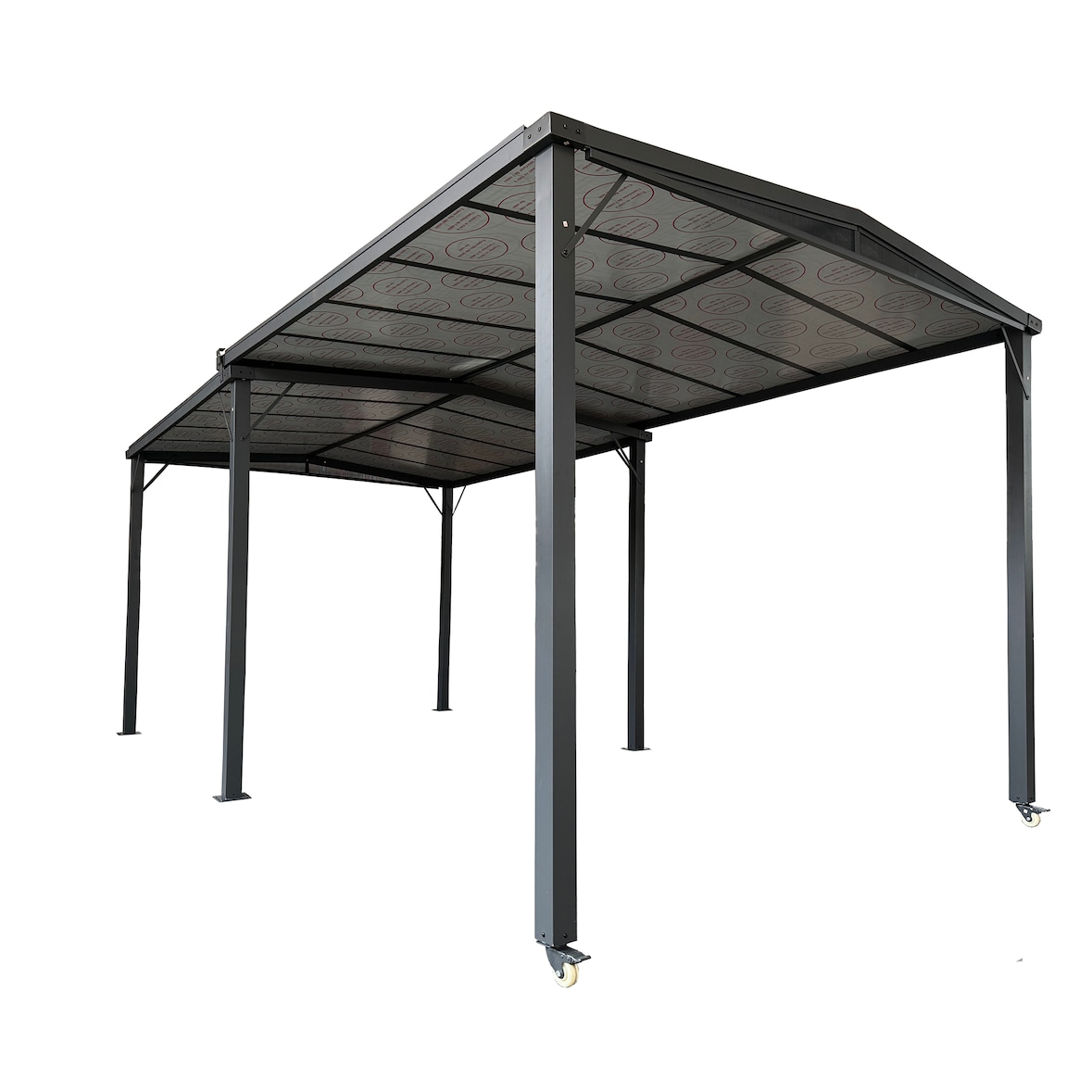 BS COM Gazebo da Giardino Allungabile in Alluminio con Tetto in Policarbonato 3x6m 296570x287x240 cm