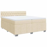 thumbnail of vidaXL Boxspringbett mit Matratze Creme 200x200 cm Stoff