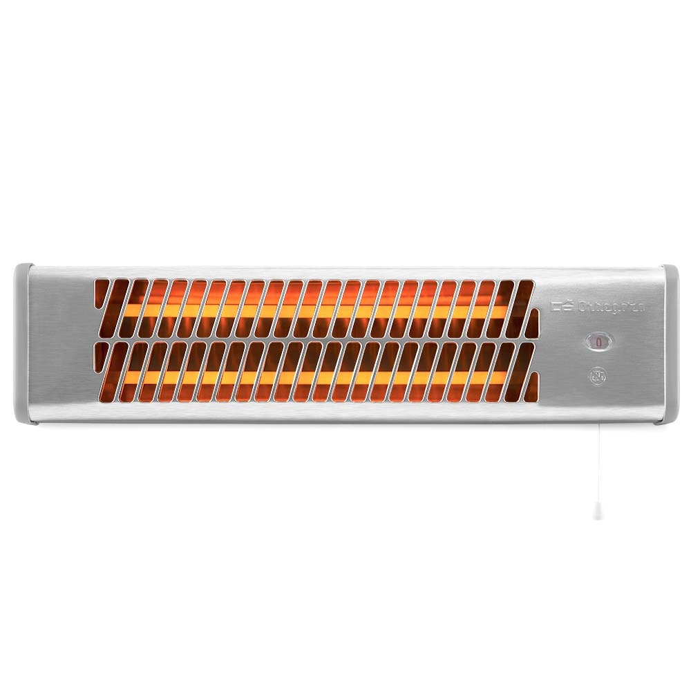 Orbegozo estufa de cuarzo para baño BB 5000, 2 barras de cuarzo, 2 niveles de potencia, orientable, reflector protegido de alta brillantez, 1200 W