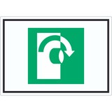 thumbnail of Zum Öffnen im Uhrzeigersinn drehen Symbol Aufkleber A2 (420x594mm)