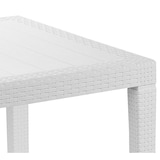 thumbnail of Bistrotisch King, Kunststoff, 79 x 79 cm, Rattan Optik, weiß